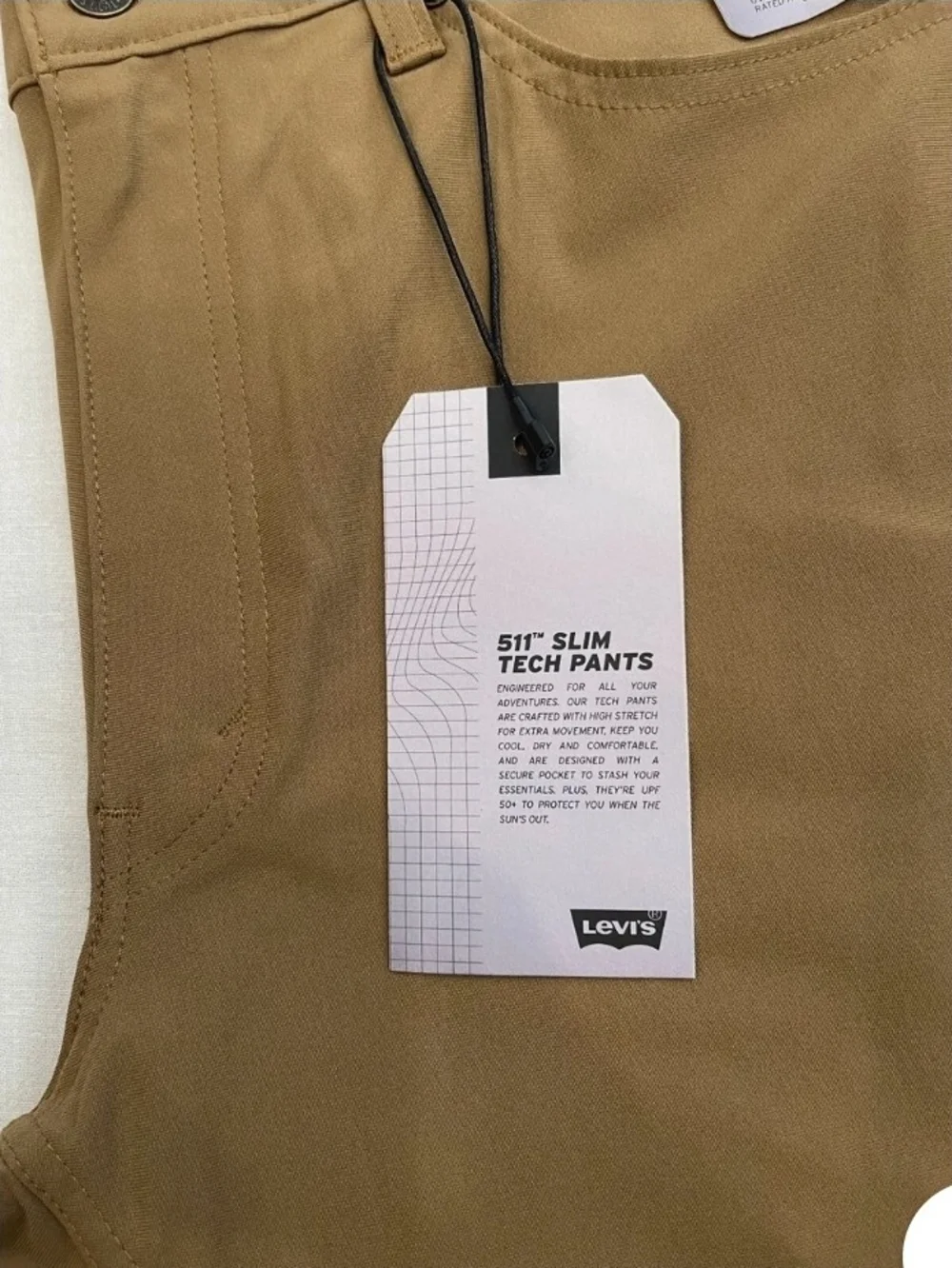 Levi's Men's 511 Slim Tech Jeans in Khaki Brown 38/32